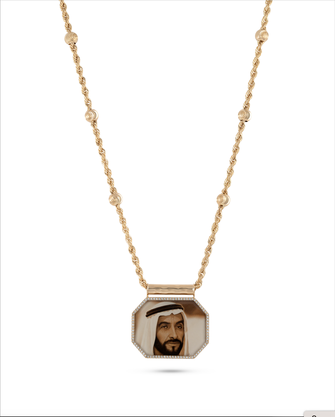 Shaikh Zayed tabla photo pendant
