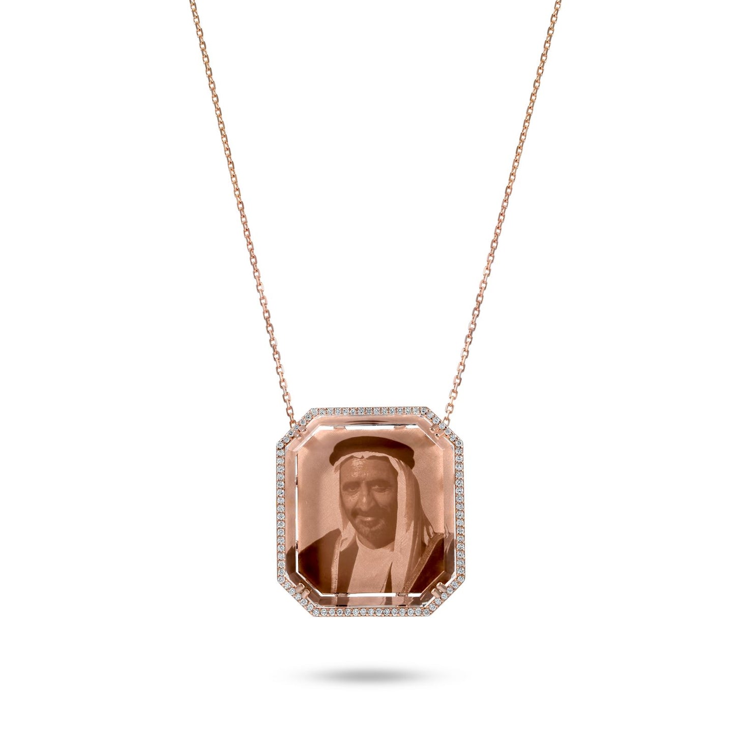 Your Father Modern diamond photo pendant