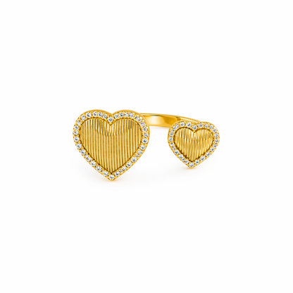 Twin Hearts Ring