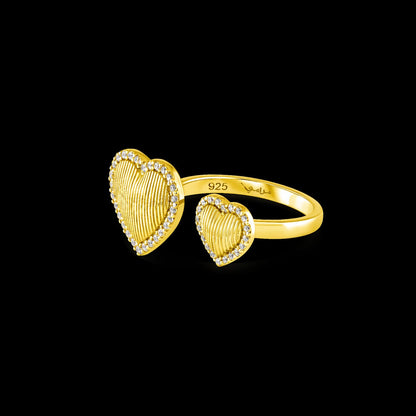 Twin Hearts Ring
