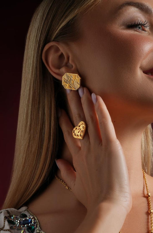 Tabla 21K Earrings