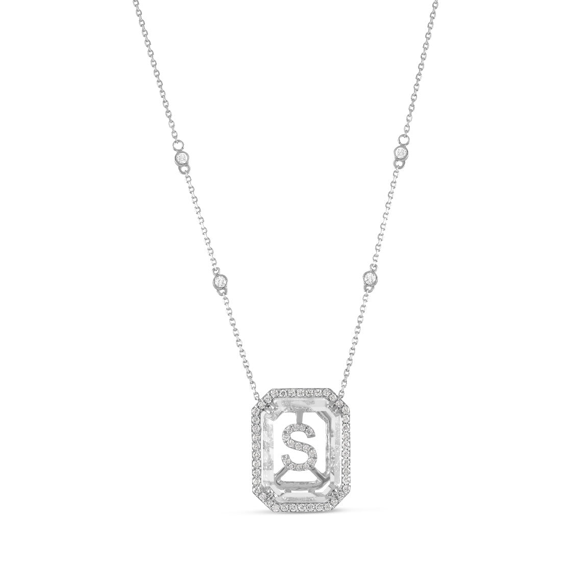 Modern Diamond letter Pendant